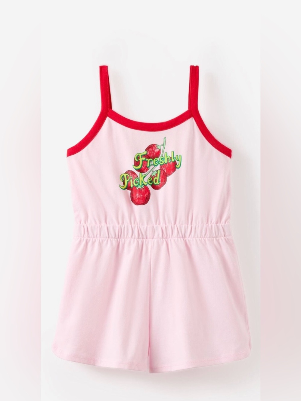 *TWINS* Set of 2 New - Cotton On Girls Pink 'Freshly Picked' Rompers Size 4